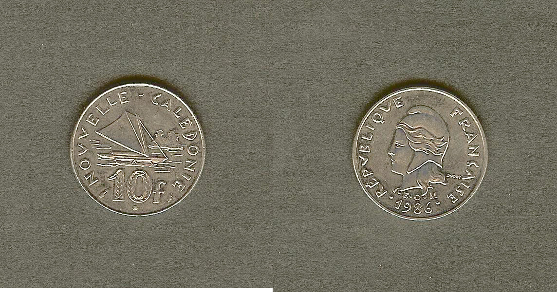 New Caledonia 10 francs 1986 BU